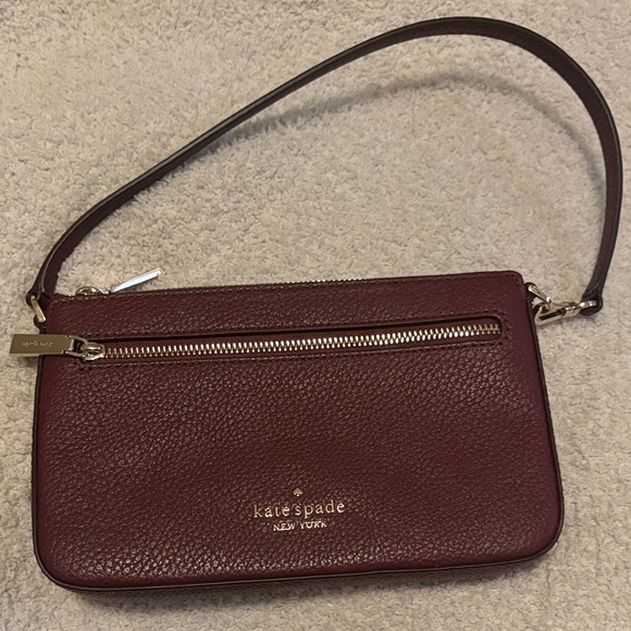 Kate Spade Maroon Shoulder Bag Wristlet